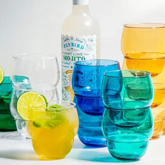 Gezellige en mooie stapelbare glazen uit kunststof Stacking Bubble