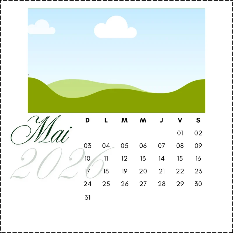 Calendrier personnalisé de bureau