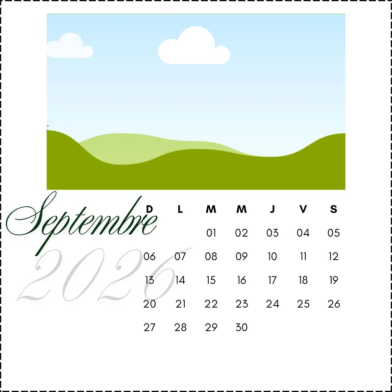 Calendrier personnalisé de bureau