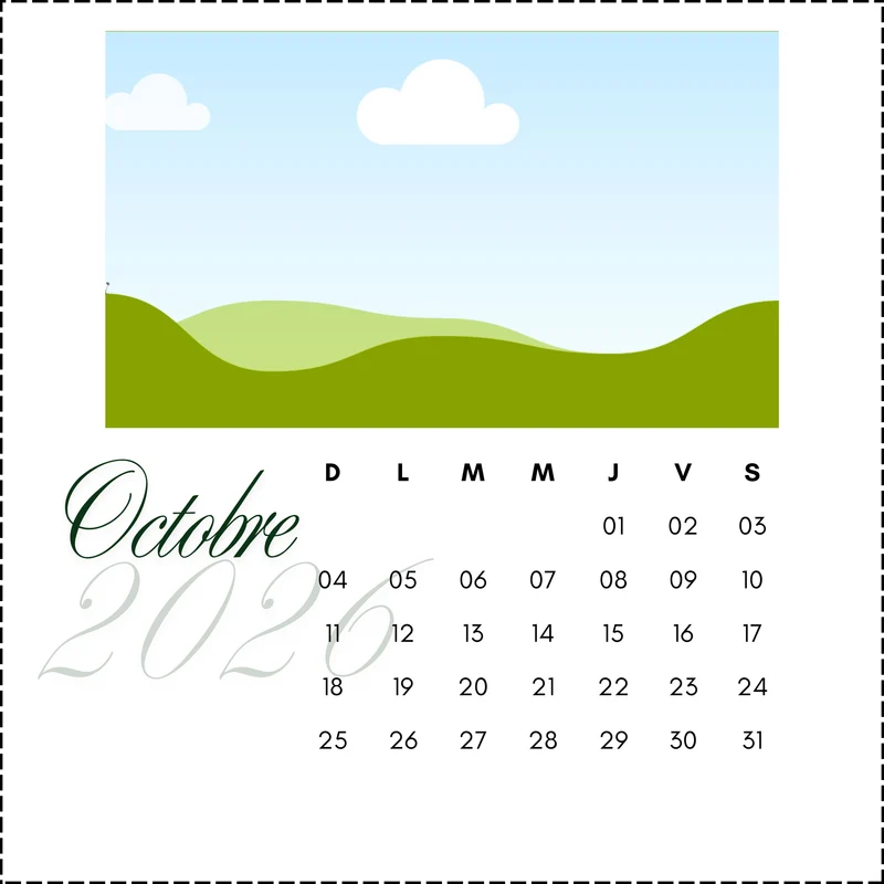 Calendrier personnalisé de bureau