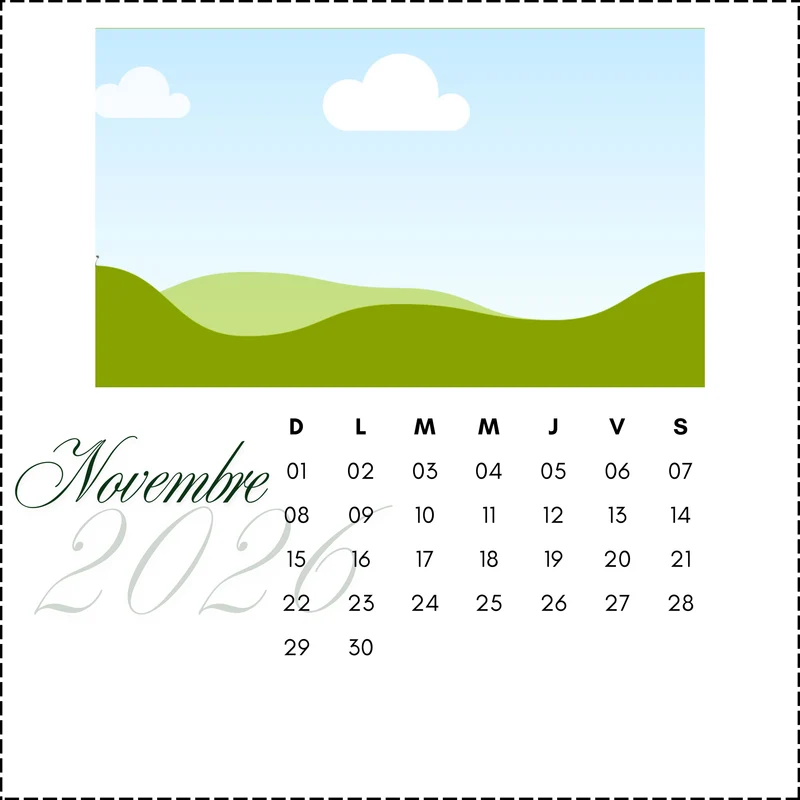 Calendrier personnalisé de bureau