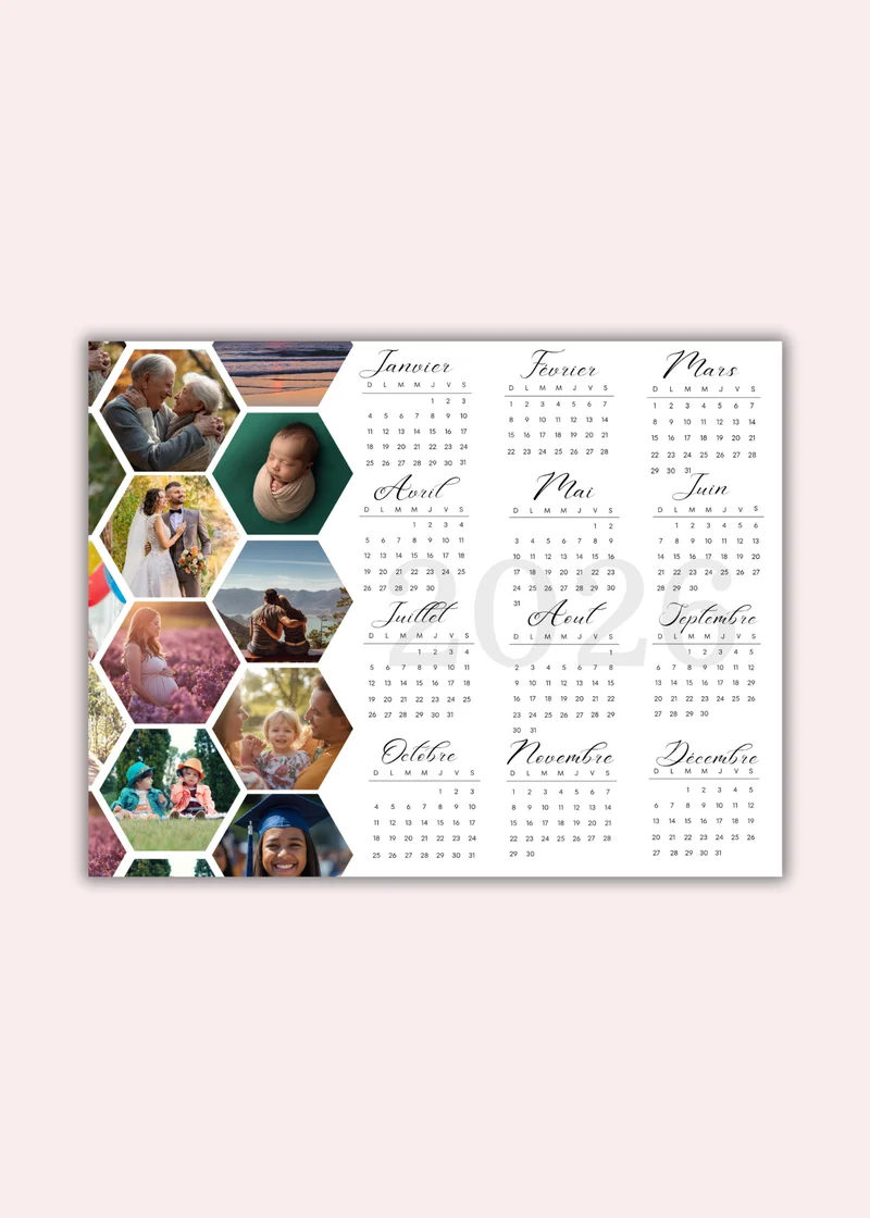 Calendrier personnalisé aimanté