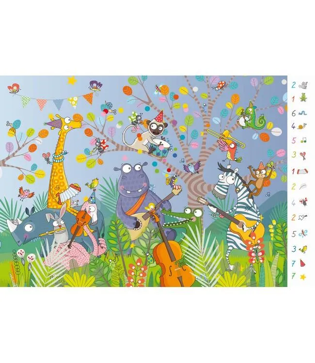 Placemat 30x43 cm anti-slip Seek and find music - kinder placemats