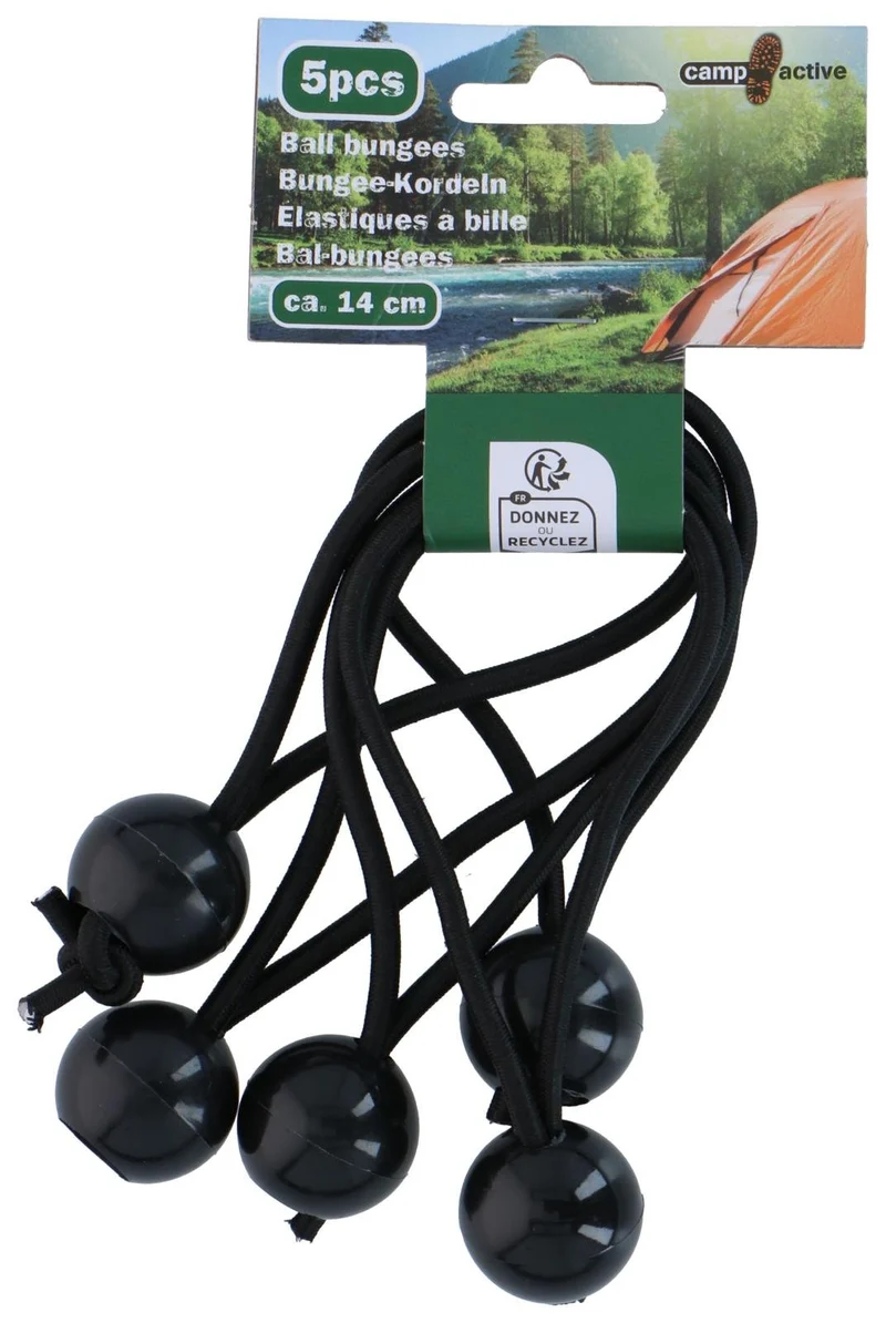 Set van 5 Ball Bungeekoorden voor camping - Camp Active