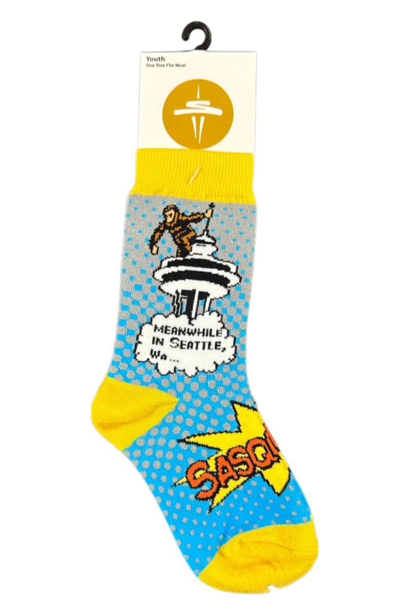 Youth King Squatch Comic Socks