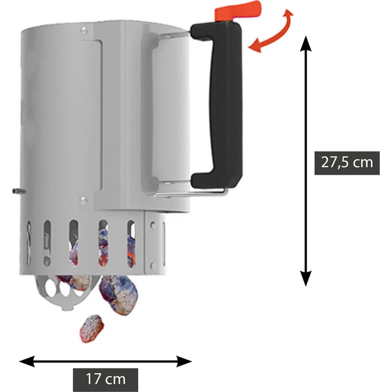 Barbecook RVS BBQ starter met Safe Drop