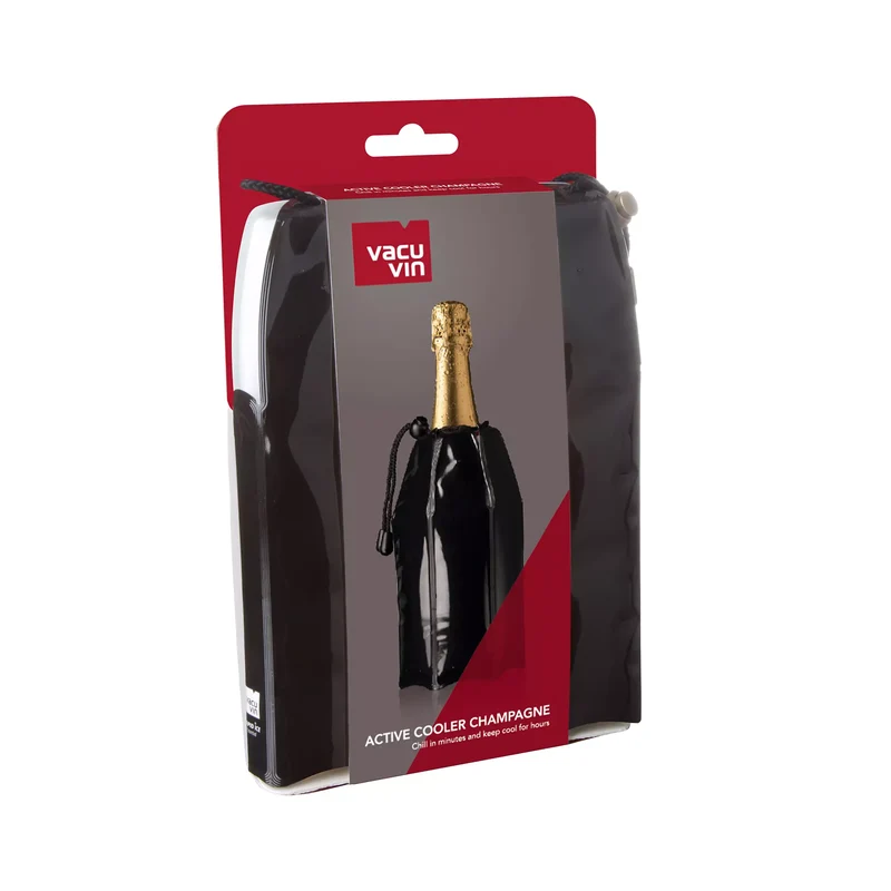 Vacu Vin champagnekoeler hoes zwart