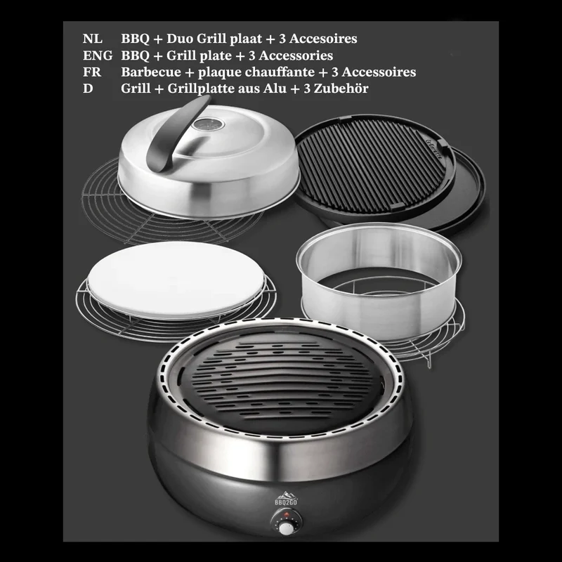 Rookvrije houtskool bbq BBQ2GO opstart in 5 minuten > accessoires