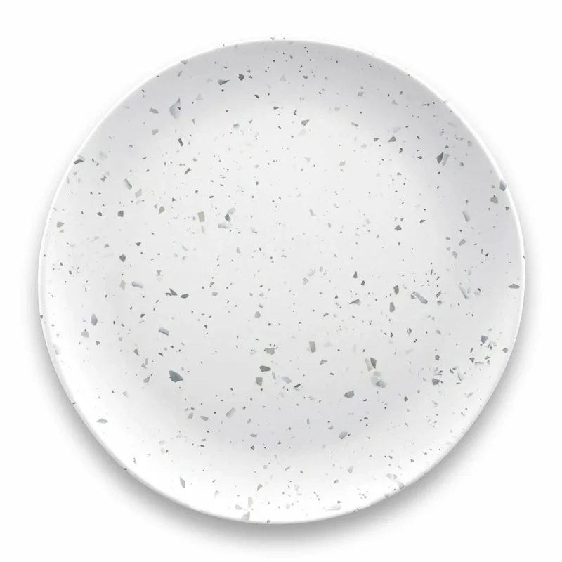 Tarhong - Terrazzo servies van Duurzaam Melamine & Bamboe – Lichtgewicht Camping Servies voor Camper & Caravan
