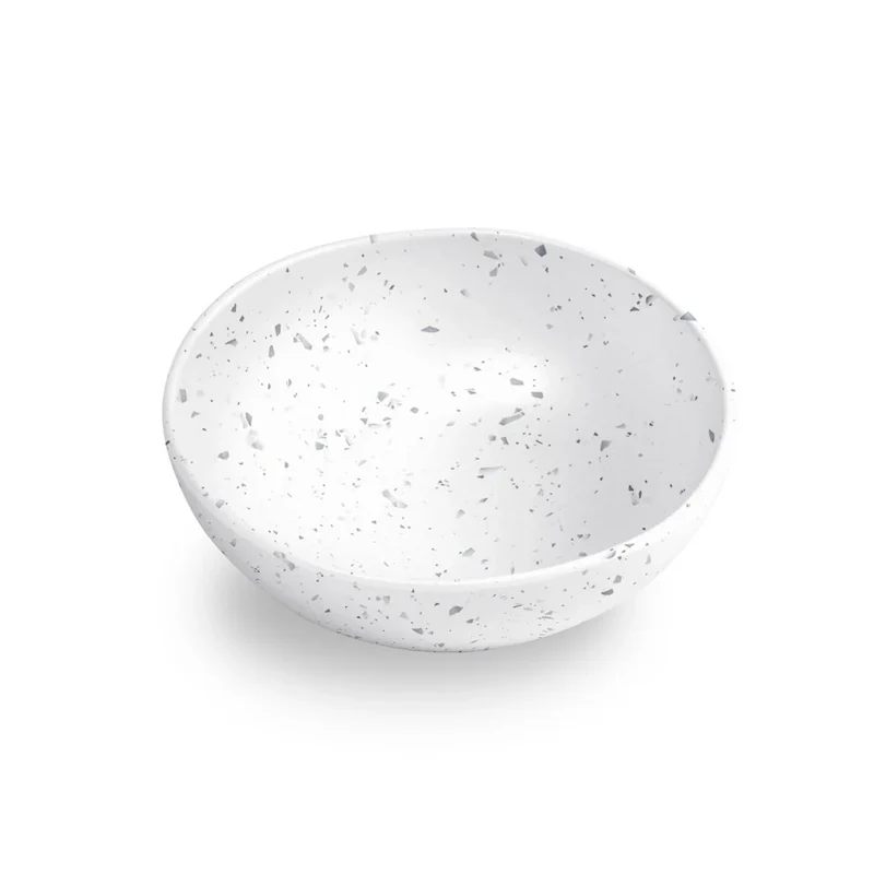Tarhong - Terrazzo servies van Duurzaam Melamine & Bamboe – Lichtgewicht Camping Servies voor Camper & Caravan