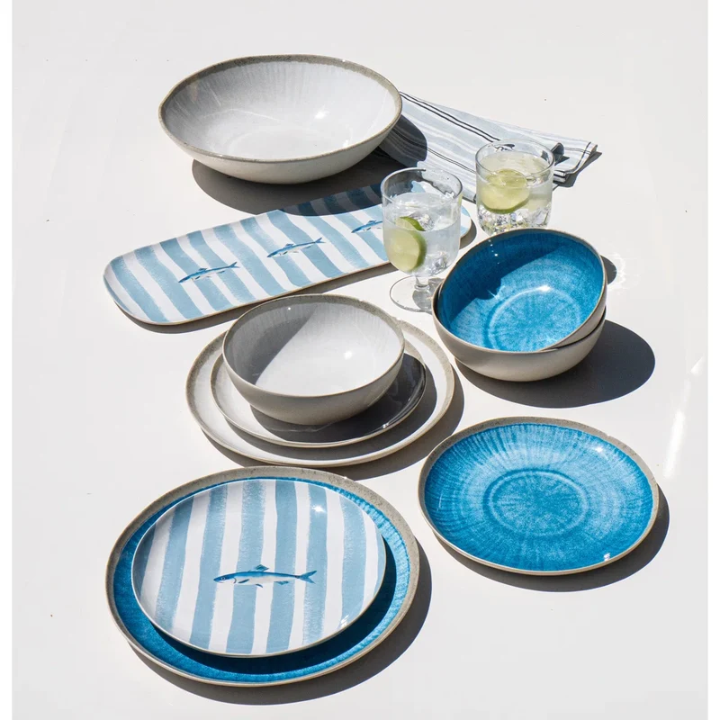 Tarhong - Coastal reactive Newwave melamine servies zacht wit