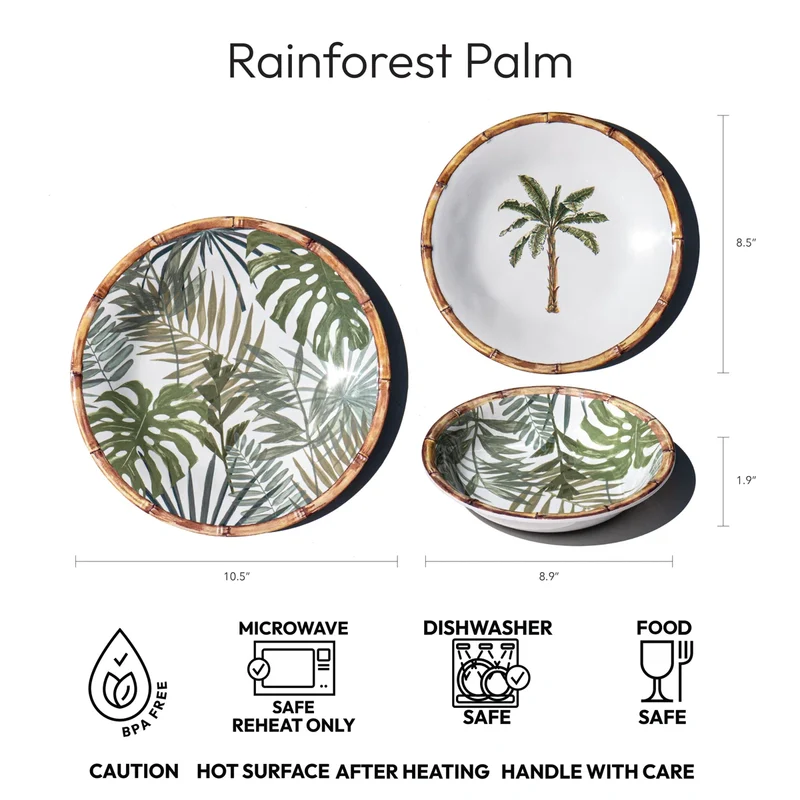 Tarhong - Rainforest Palm newwave melamine servies