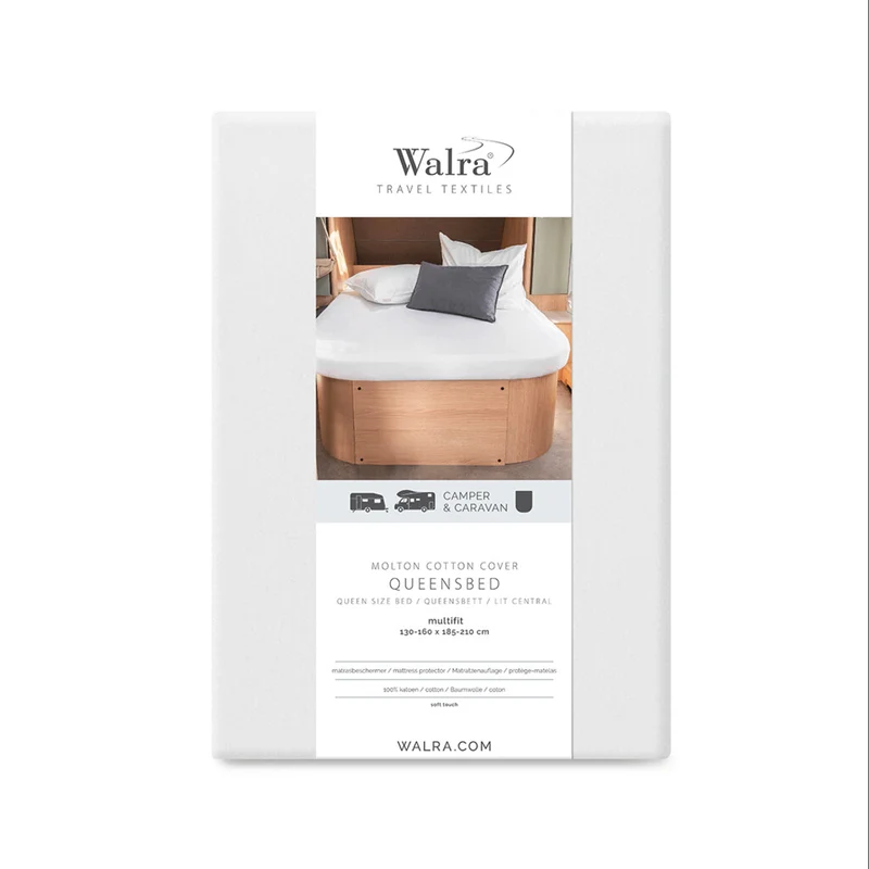 Walra Molton matrasbeschermer wit - verschillende bed stijlen