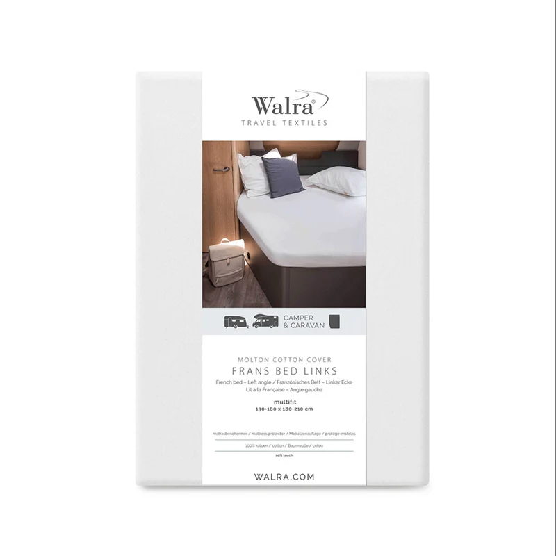 Walra Molton matrasbeschermer wit - verschillende bed stijlen