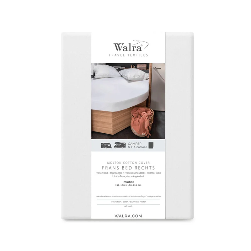 Walra Molton matrasbeschermer wit - verschillende bed stijlen