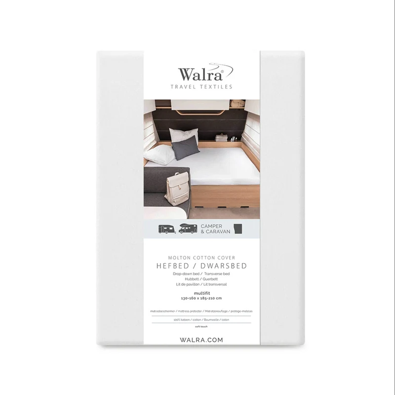 Walra Molton matrasbeschermer wit - verschillende bed stijlen