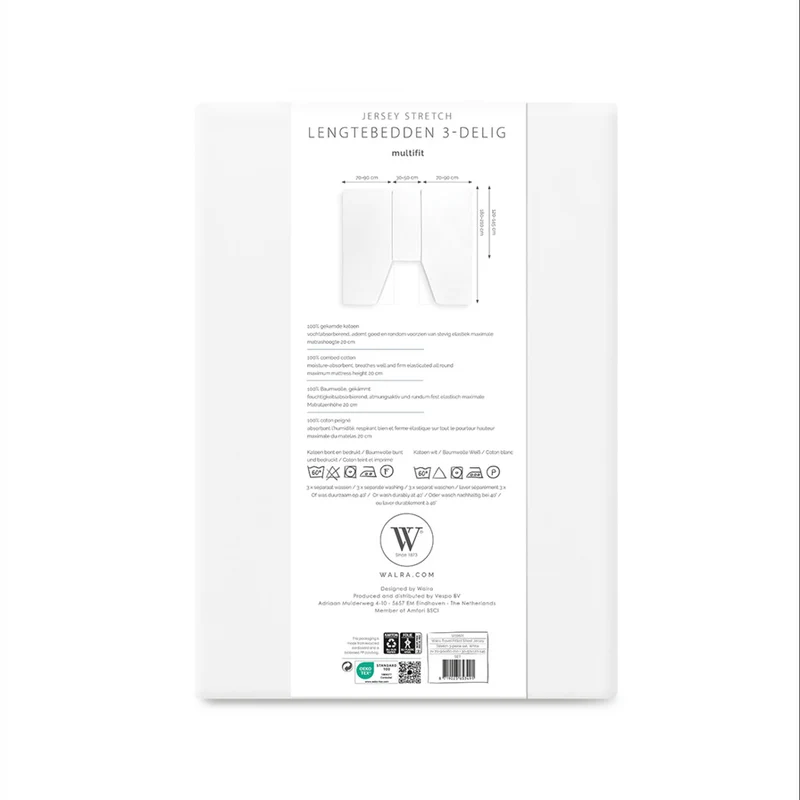 Walra Jersey hoeslaken (3-delig)