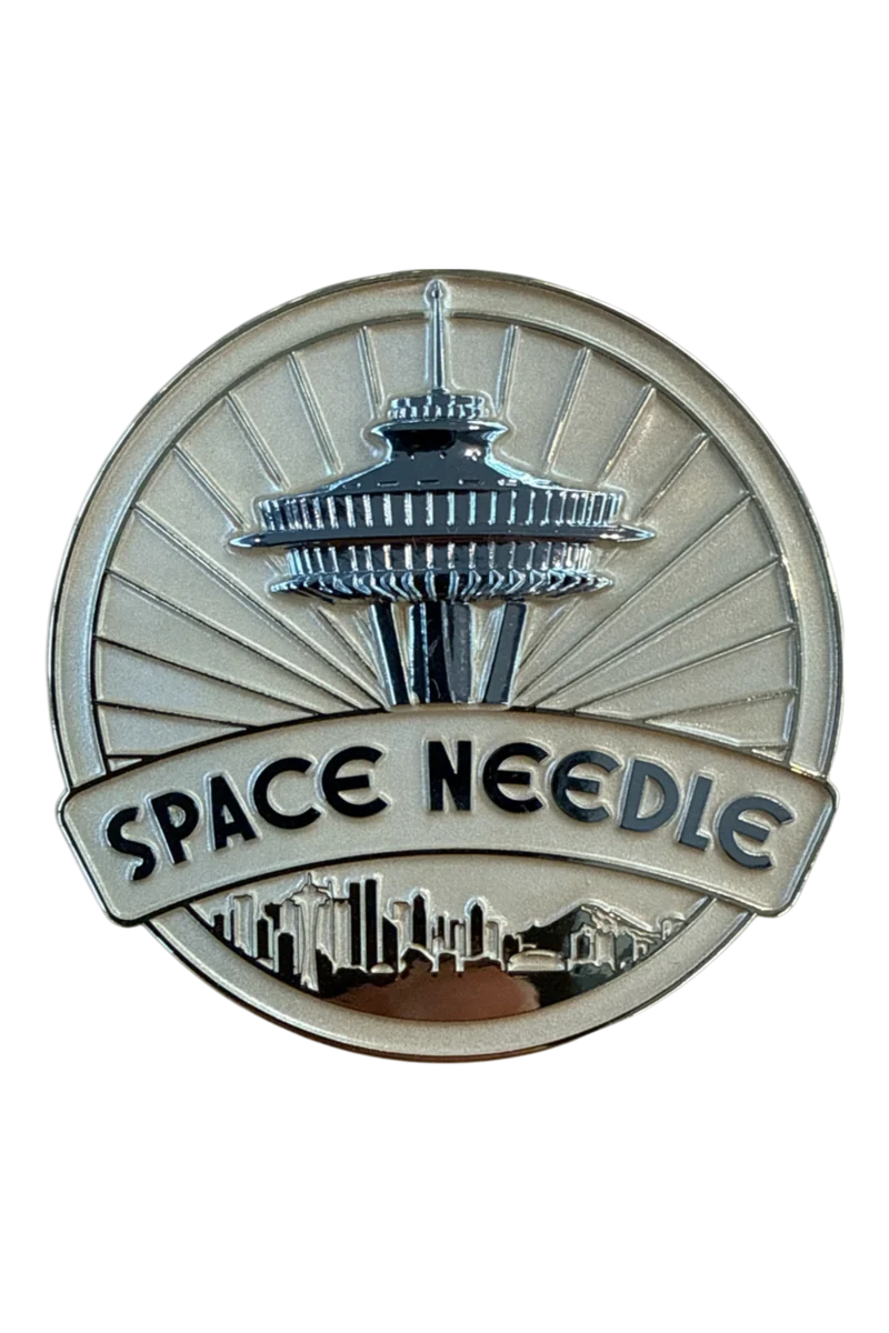 Space Needle 3D Silver & Gold Magnet