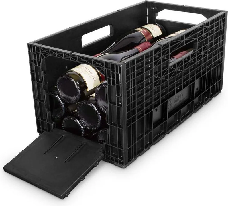 Plooibare wijnbox voor 12 flessen - Isoco Technology Plastics