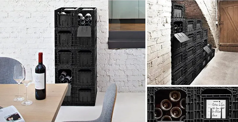 Plooibare wijnbox voor 12 flessen - Isoco Technology Plastics