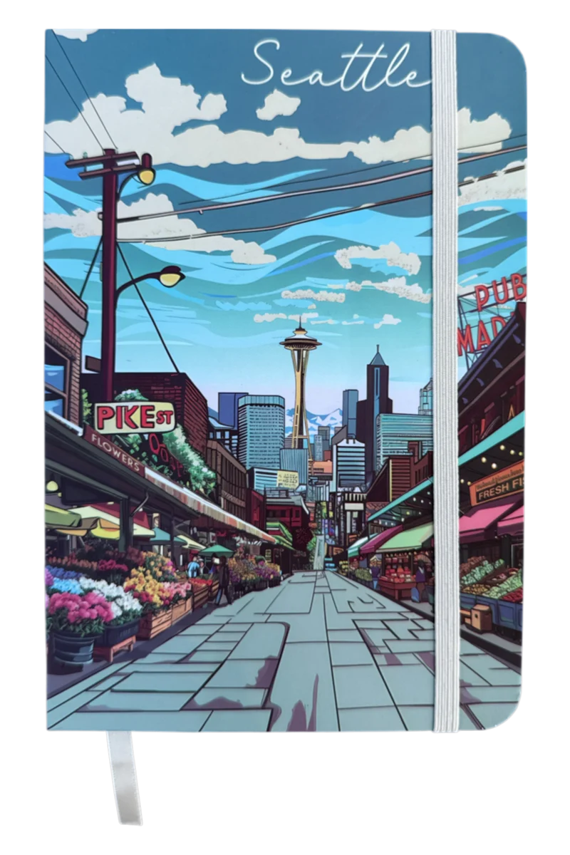 Seattle Market Notebook 7.5 x 5"