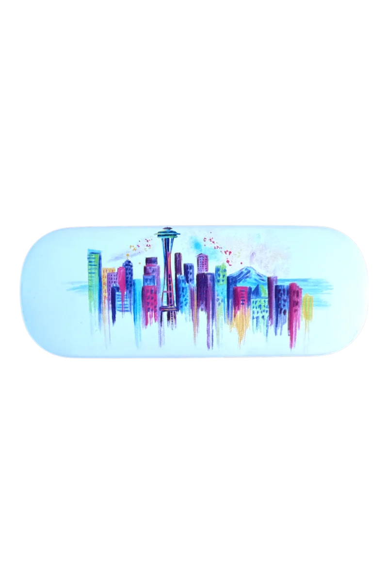 Skyline Watercolor Eye Glass Case