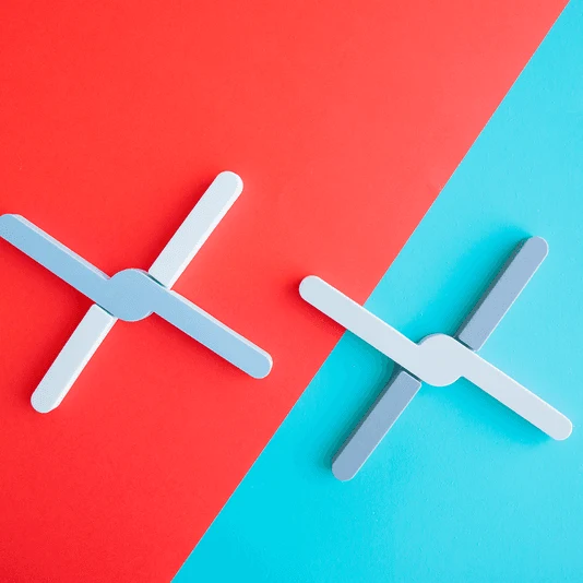 Opvouwbare panonderzetter uit silicone grijs of blauw - Dotz