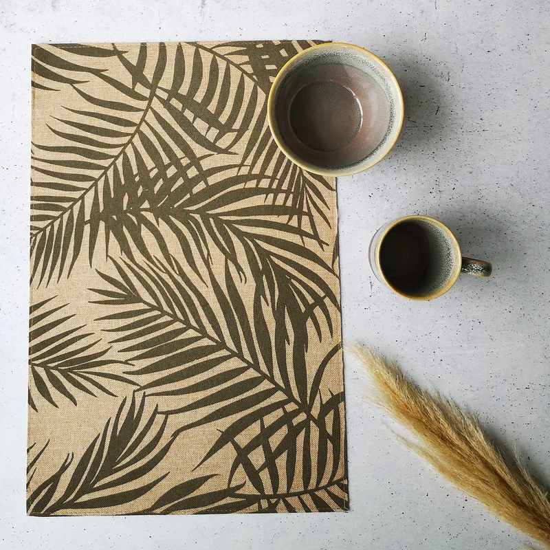 Placemat met palmblad motief - verschillende kleuren - Zeller