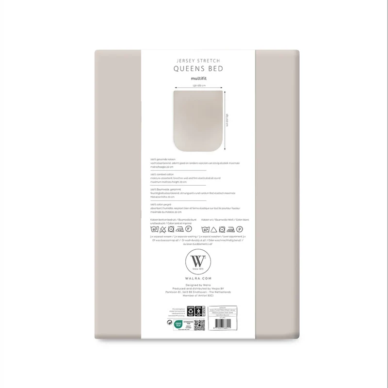 Walra Jersey hoeslaken (queens bed)