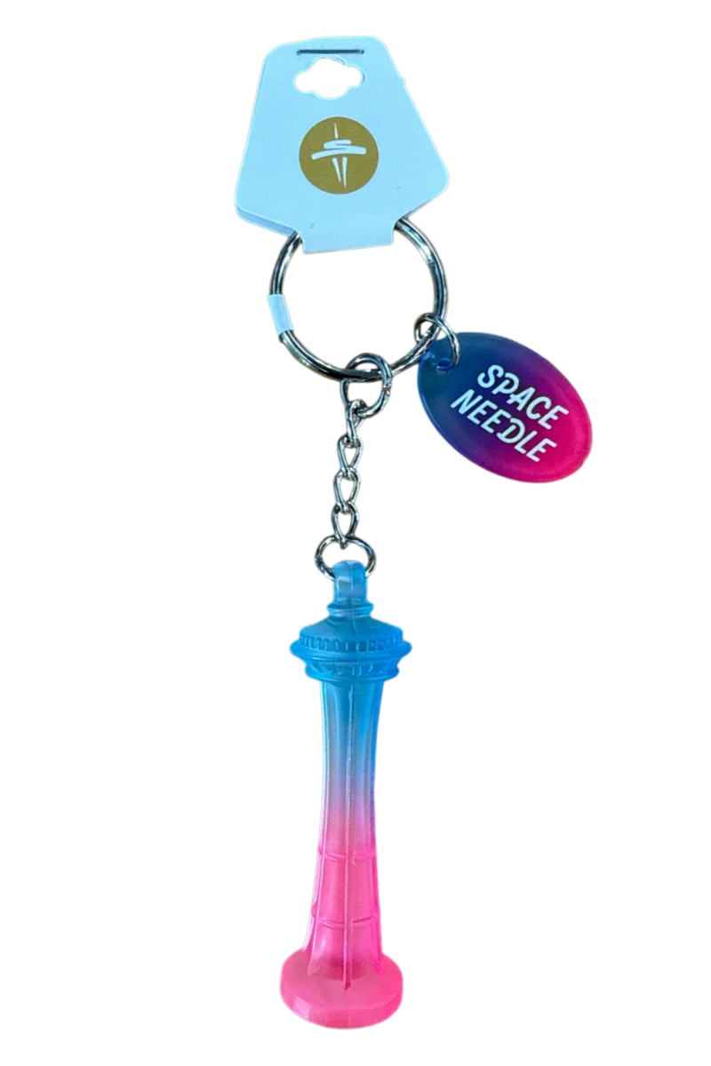 Plastic Space Needle Key Chain