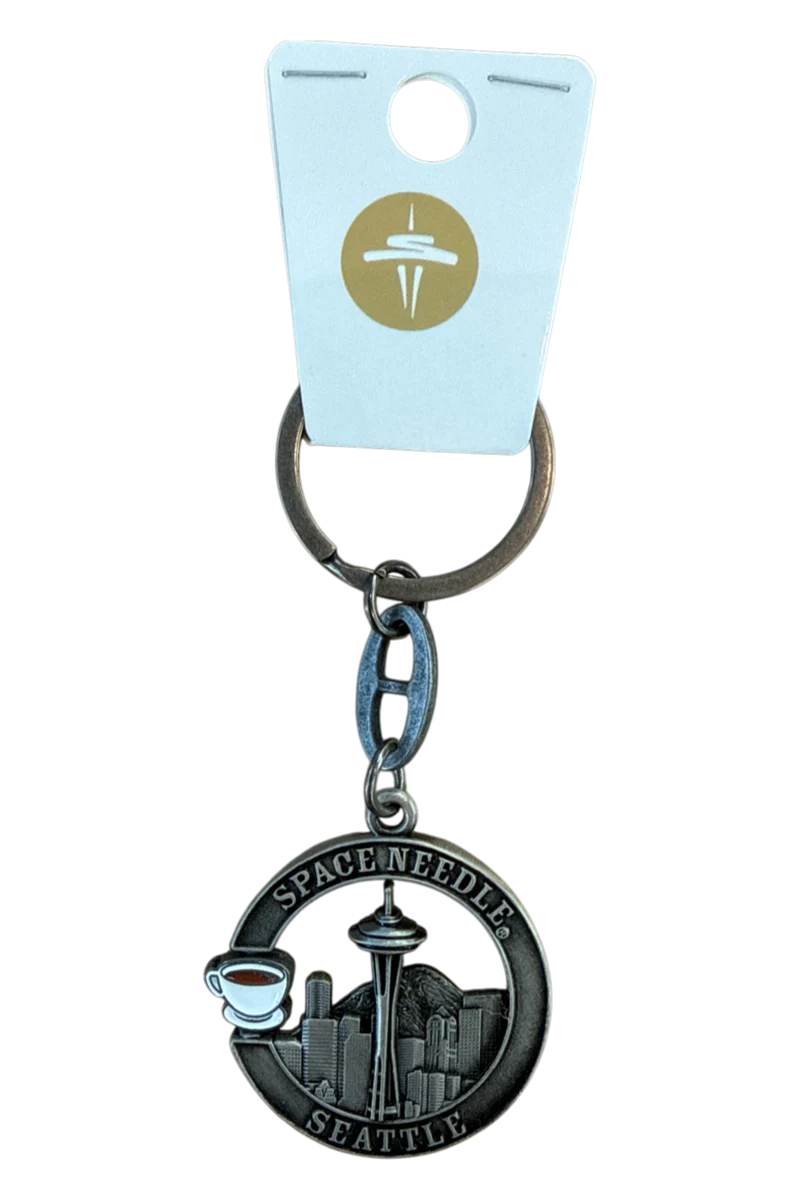Spinning Coffee Cup Key Chain