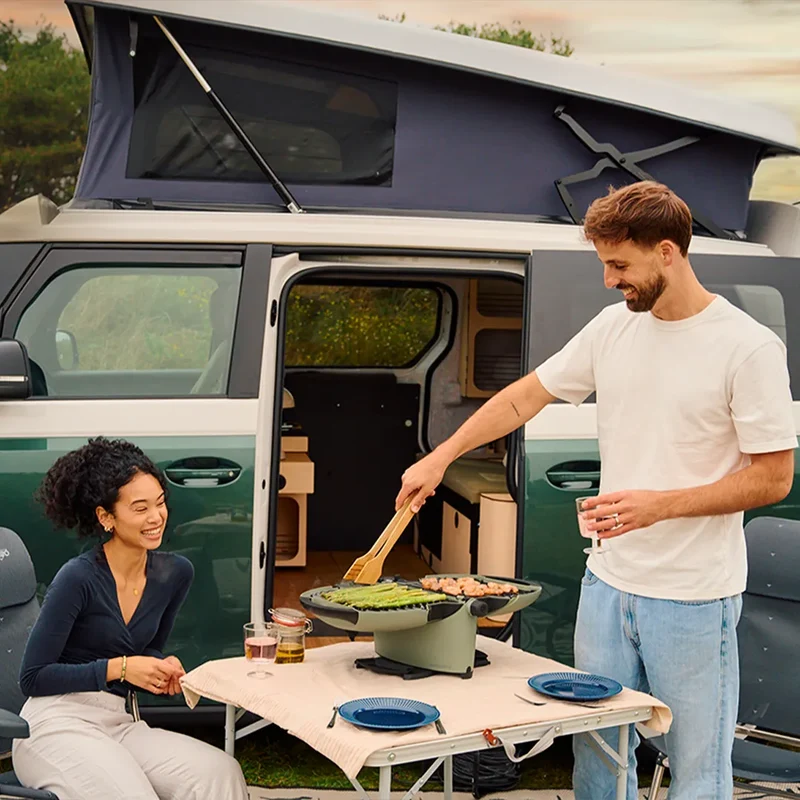 Draagbaare E-BBQ Cement grijs - Nomadiq