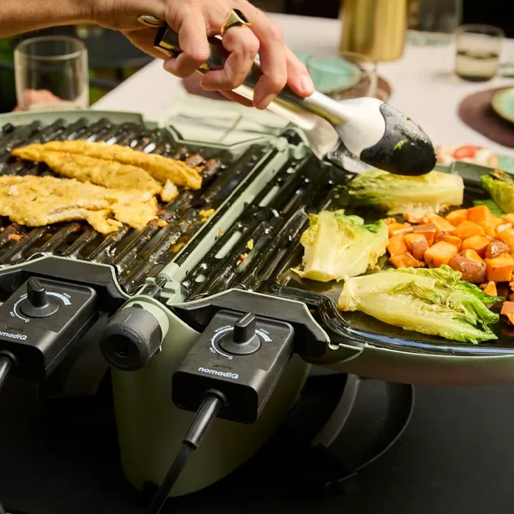 Draagbaare E-BBQ Cement grijs - Nomadiq