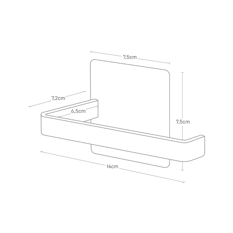 Yamazaki Tower Toiletrolhouder magnetisch - Zwart of Wit