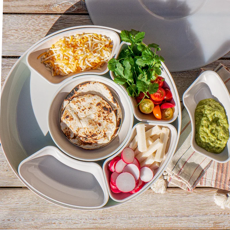 Tarhong 9-delige serveerset met Lazy Susan basis