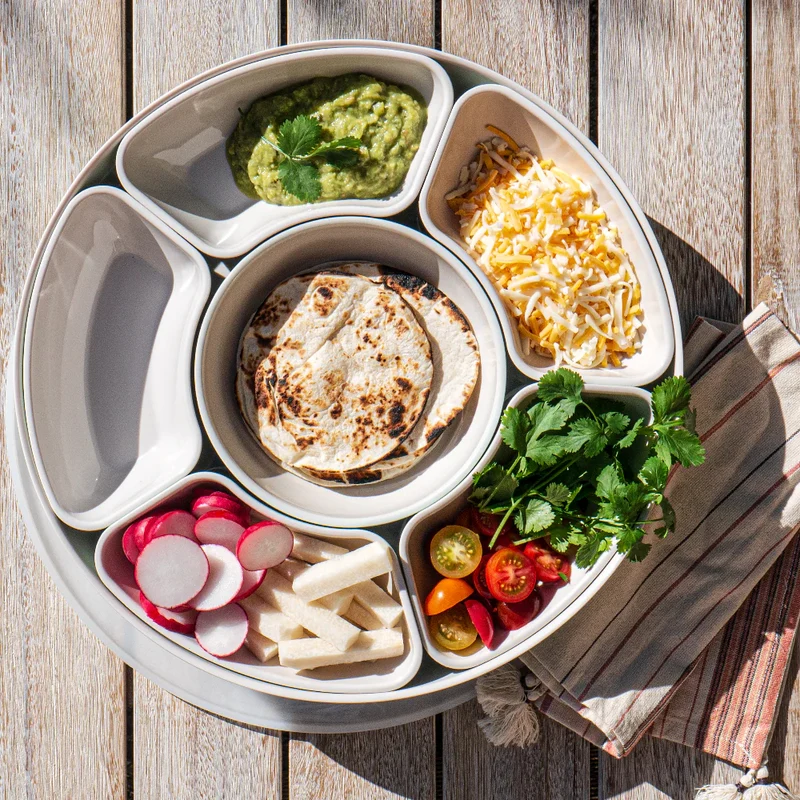 Tarhong 9-delige serveerset met Lazy Susan basis