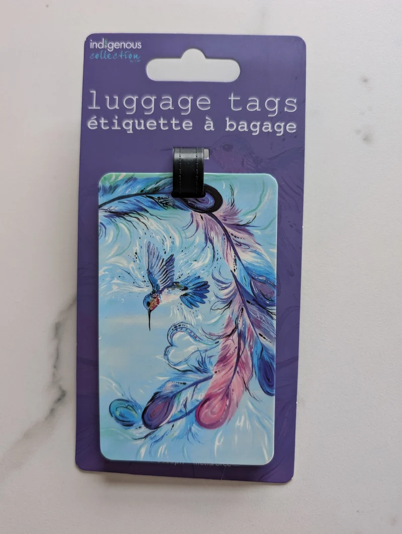 Hummingbird Feathers Luggage Tags
