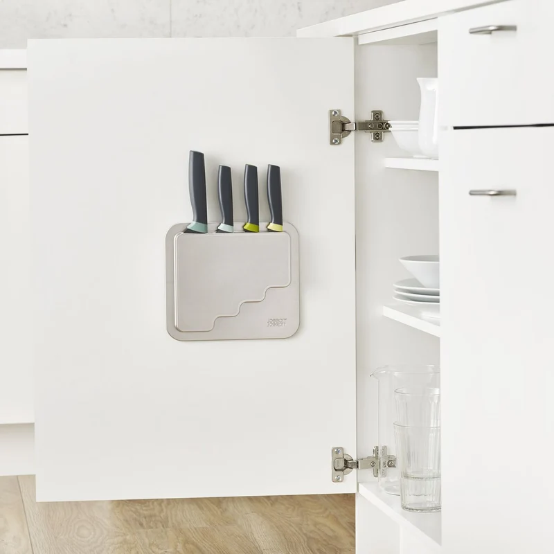 Messenhouder te bevestigen aan keukendeur met 4 Elevate messen - Joseph Joseph