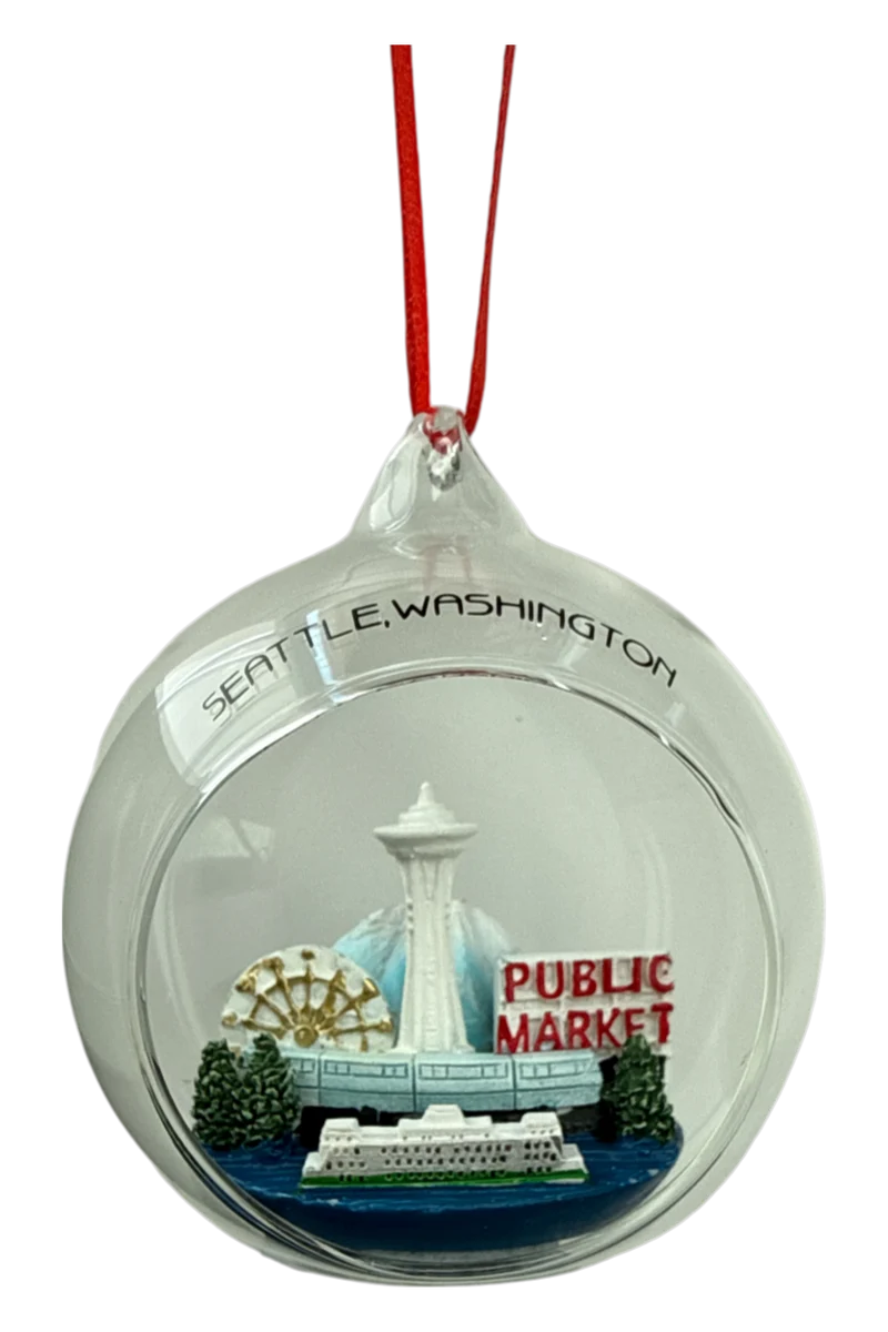Glass Ball Resin Skyline Ornament