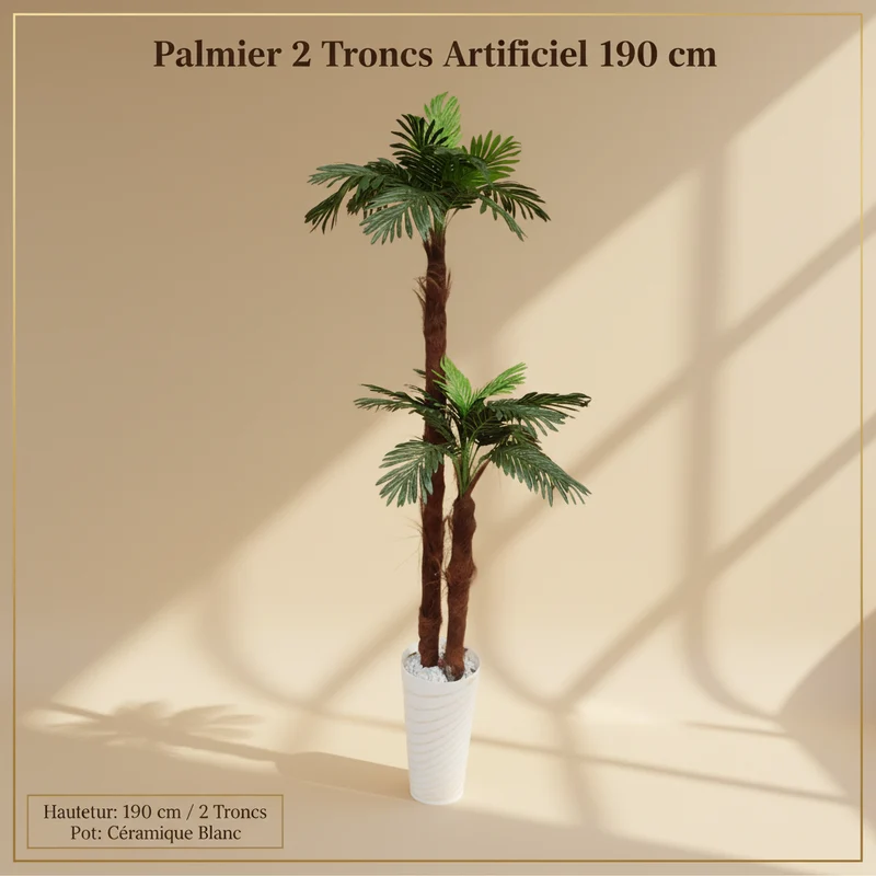 نخلة اصطناعية – 2 جذوع – 190 سم