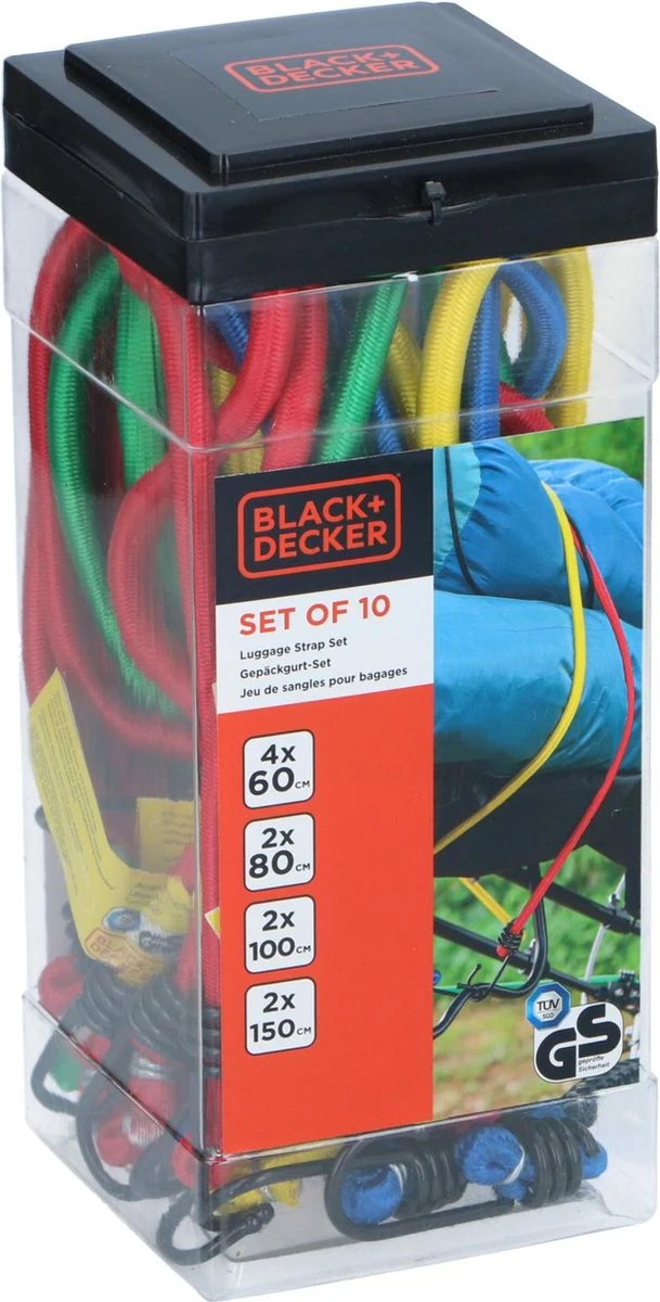 Elastische bagagebinders 10-delig - Black+Decker