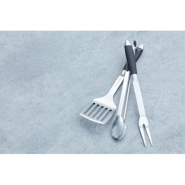 Black Pepper BBQ set met spatel vork en tang - RVS Zwart