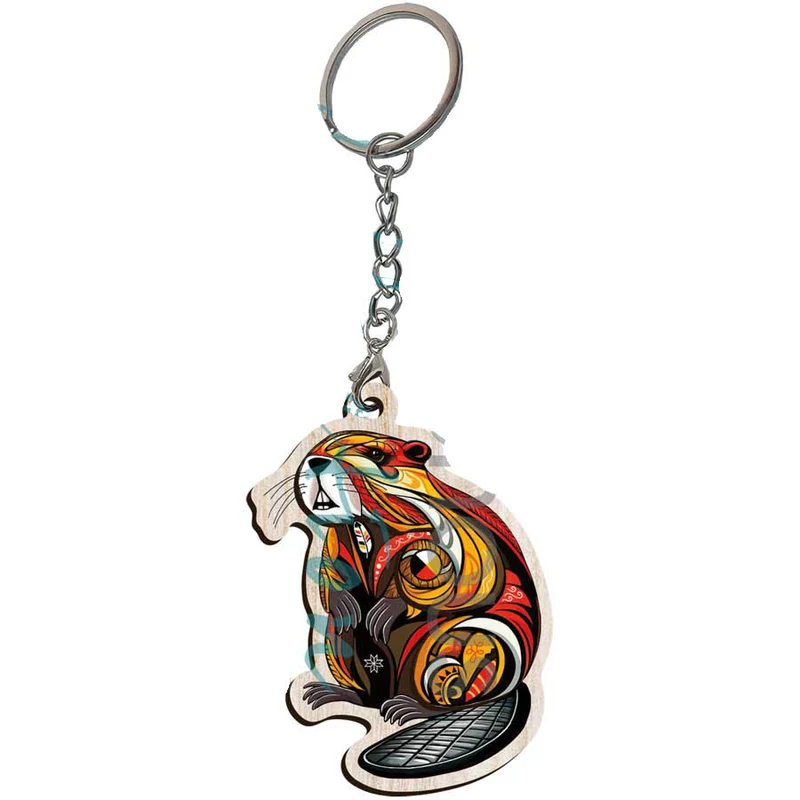 Spirit Beaver Key Chain by Mi'kmaq artist Stephanie White