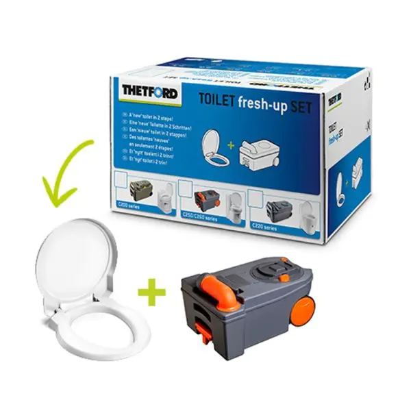 Fresh-up toiletcassette - afvaltank + wc-bril - Thetford