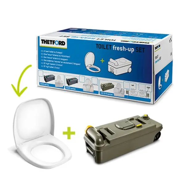 Fresh-up toiletcassette - afvaltank + wc-bril - Thetford