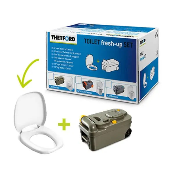 Fresh-up toiletcassette - afvaltank + wc-bril - Thetford