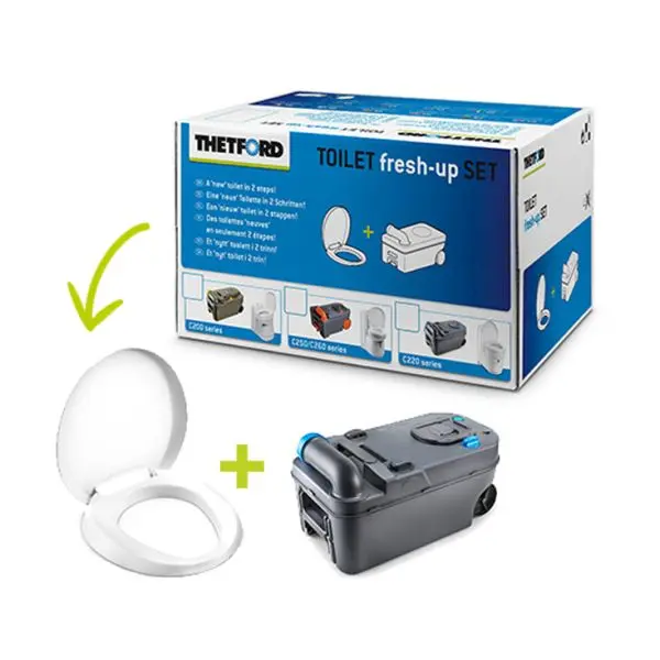 Fresh-up toiletcassette - afvaltank + wc-bril - Thetford
