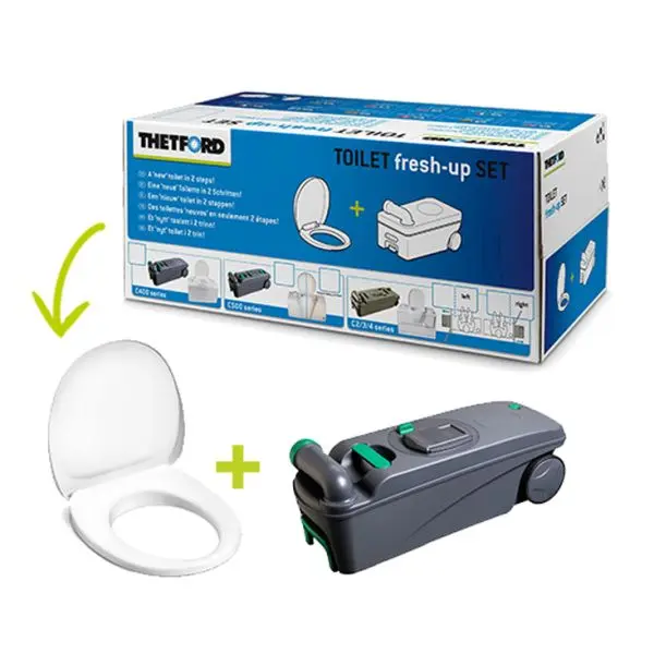 Fresh-up toiletcassette - afvaltank + wc-bril - Thetford