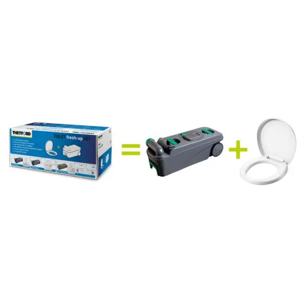 Fresh-up toiletcassette - afvaltank + wc-bril - Thetford