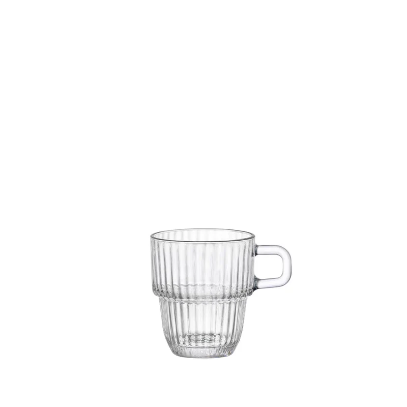 Koffiekopjes Barshine - stapelbaar - gehard glas – in 2 formaten - Bormioli Rocco
